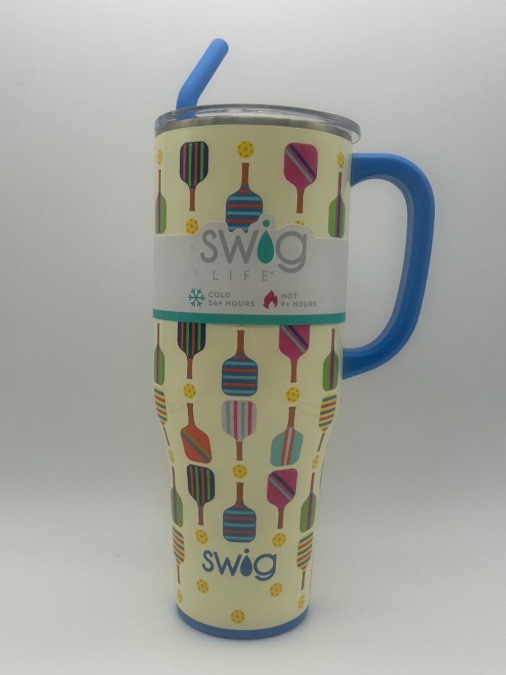 NWT Swig Pickleball Paddle Insulated Stainless Steel Mega Mug Cup Tumbler 40 oz